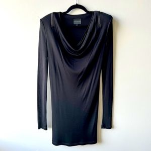 Hotel Particilier black mini dress long sleeve size S
